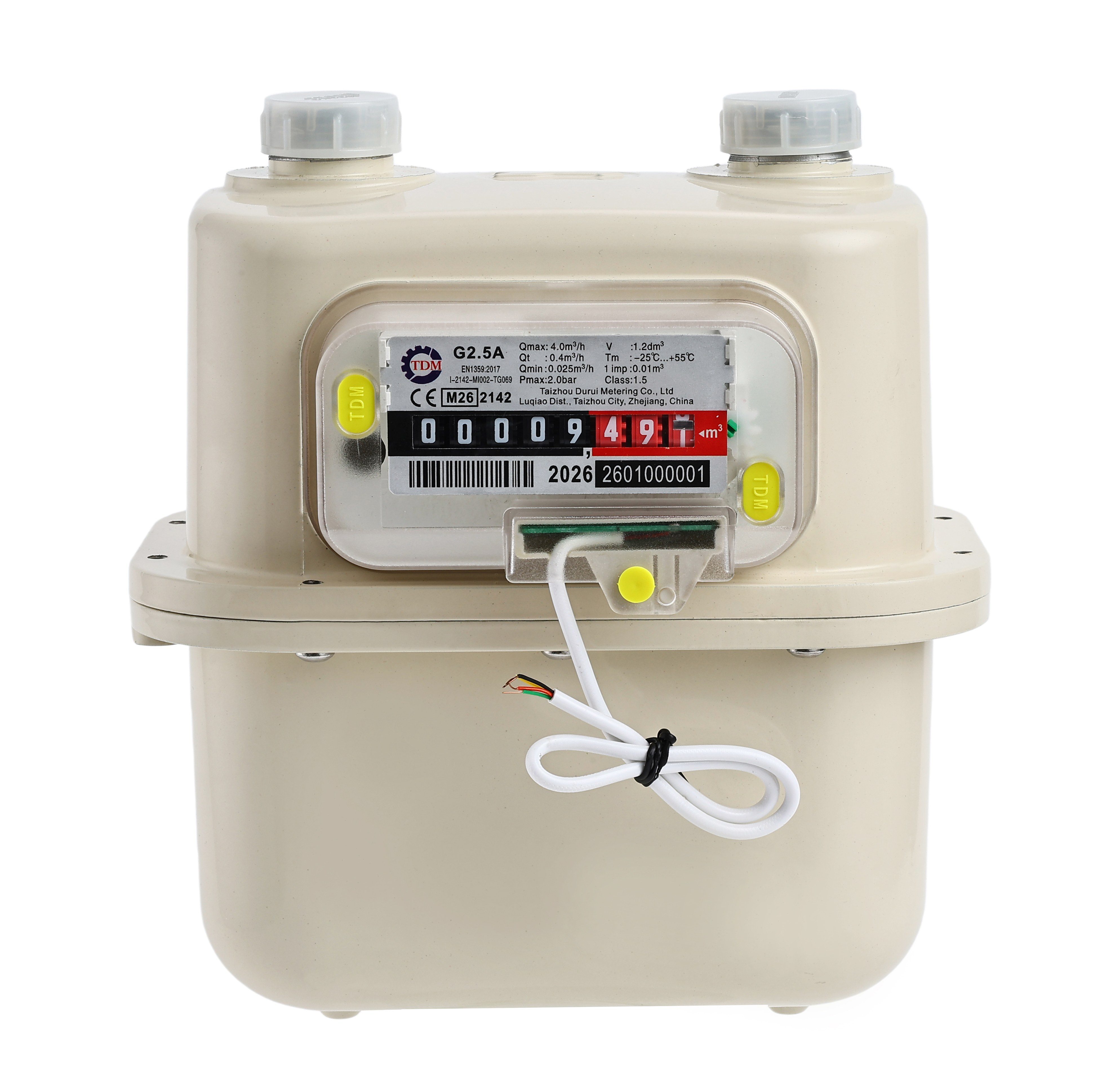 Gas meter with pulse transmitter